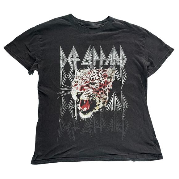 Def Leppard Graphic Tee Charcoal Gray Size XL - Picture 1 of 5